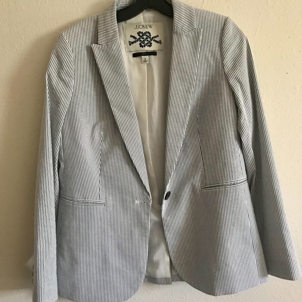 J. Crew Parke seersucker blazer